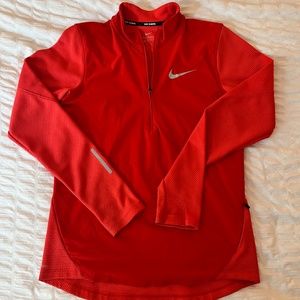 Nike Running Quarter Zip in Red